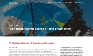 Preview of the Visit Idaho Case Study