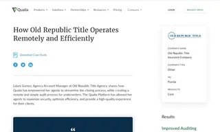 Preview of the Old Republic Title Insurance Company Case Study