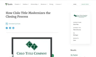 Preview of the Cislo Title Case Study