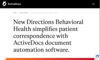 Preview of the New Directions Behavioral Health Case Study