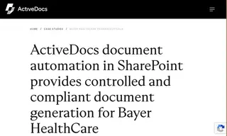 Preview of the Bayer HealthCare Pharmaceuticals Case Study