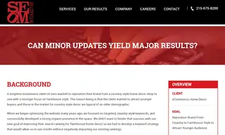 Preview of the eCommerce, Home Decor Case Study