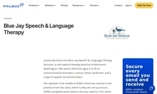 Preview of the Blue Jay Speech & Language Therapy Services Case Study
