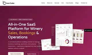 Preview of the Winery SaaS Platform Case Study
