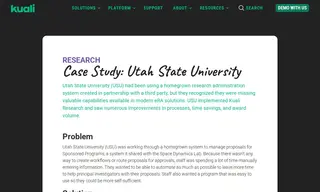 Preview of the Utah State University Case Study