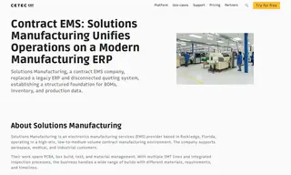 Preview of the Solutions Manufacturing Case Study