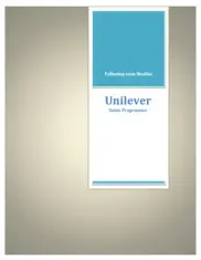 Preview of the Unilever Case Study