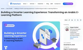 Preview of the Arabic-language E-learning Platform Case Study