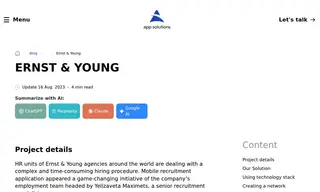 Preview of the Ernst & Young Case Study