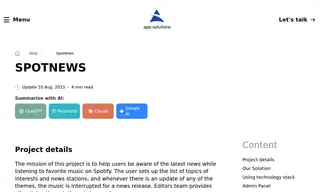 Preview of the SpotNews Case Study