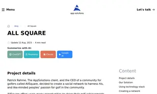Preview of the AllSquare Case Study