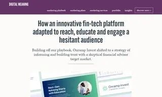 Preview of the OnRamp Case Study