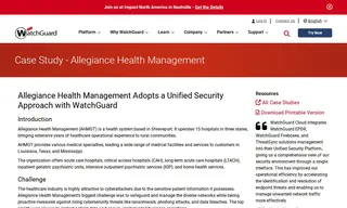 Preview of the Allegiance Health Management Case Study