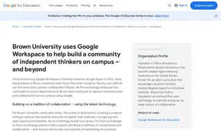 Preview of the Brown University Case Study