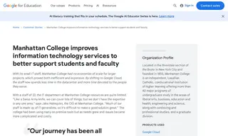 Preview of the Manhattan College Case Study