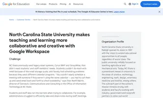 Preview of the North Carolina State University Case Study