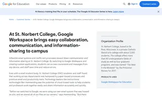 Preview of the St. Norbert College Case Study