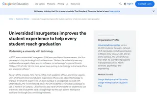 Preview of the Universidad Insurgentes Case Study