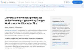 Preview of the University of Lynchburg Case Study