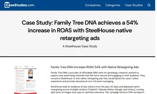 Preview of the Family Tree DNA Case Study