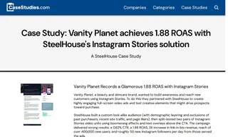 Preview of the Vanity Planet Case Study