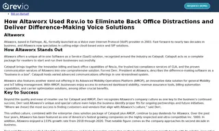 Preview of the AltaWorx Case Study