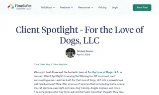 Preview of the For the Love of Dogs, LLC Case Study