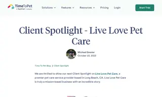 Preview of the Live Love Pet Care Case Study