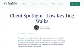 Preview of the Low Key Dog Walks Case Study
