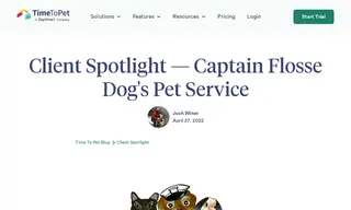 Preview of the Captain Flosse Dog's Pet Service Case Study