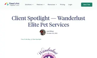 Preview of the Wanderlust Elite Pet Services Case Study