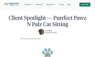 Preview of the Purrfect Pawz N Palz Cat Sitting Case Study