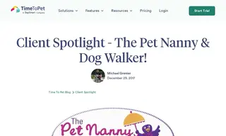 Preview of the The Pet Nanny & Dog Walker Case Study