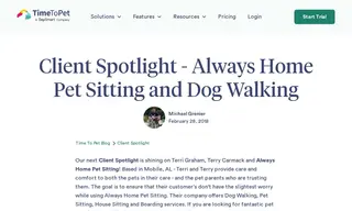 Preview of the Always Home Pet Sitting Case Study