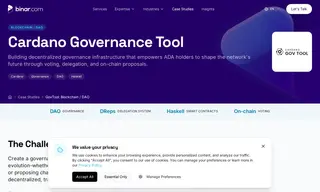 Preview of the Cardano Governance Infrastructure (Cardano) Case Study