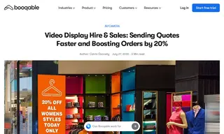 Preview of the Video Display Hire & Sales Case Study