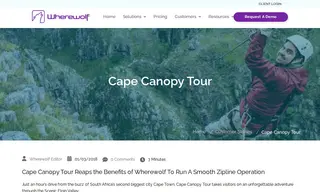 Preview of the Cape Canopy Tour Case Study