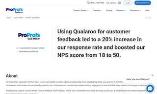 Preview of the ProProfs Quiz Maker Case Study
