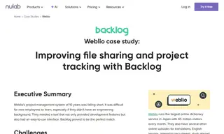 Preview of the Weblio Case Study