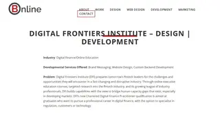 Preview of the Digital Frontiers Institute (dfi) Case Study