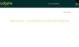 Preview of the Cage Waste Removal Case Study