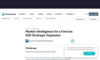 Preview of the Fortune 500 Strategic Expansion Company Case Study