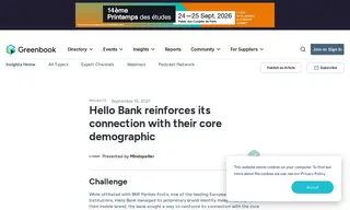 Preview of the Hello bank Case Study