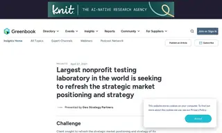 Preview of the Largest Nonprofit Testing Laboratory in the World Case Study