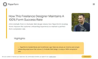 Preview of the CJ Andrade Web Design Case Study