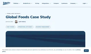 Preview of the Global Foods Case Study