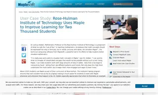 Preview of the Rose-Hulman Institute of Technology Case Study