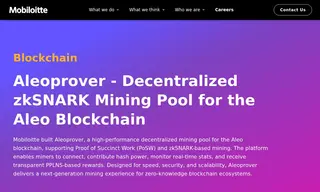 Preview of the Aleo Blockchain Mining Pool (client, Confidential) Case Study