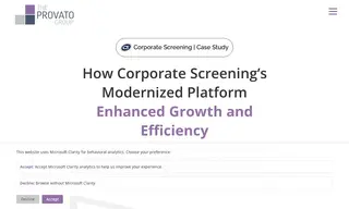 Preview of the Corporate Screening Services Case Study