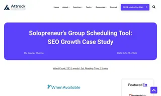 Preview of the WhenAvailable Case Study